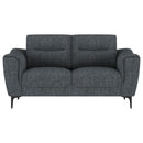 Nolan - 2 Piece Upholstered Sofa Set - Charcoal