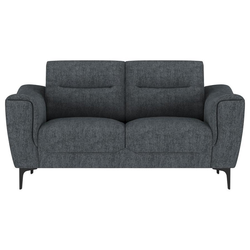 Nolan - 2 Piece Upholstered Sofa Set - Charcoal