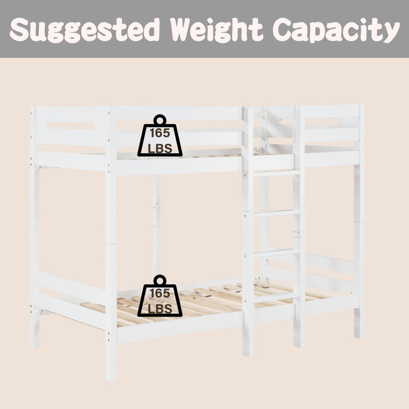 Esin - Twin Twin Bunk Bed - White