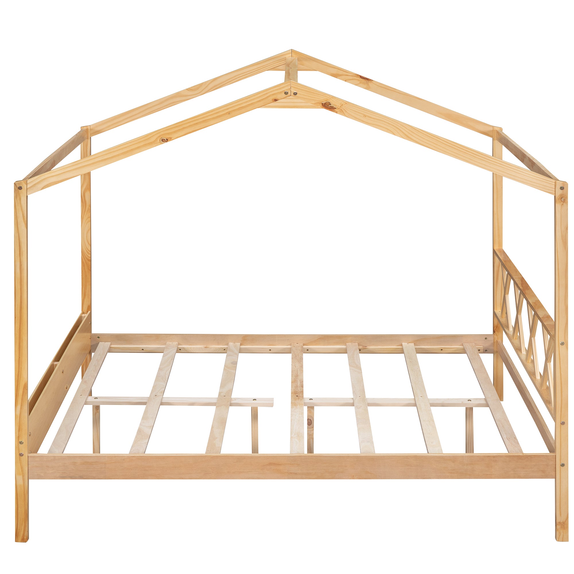 Full Size Wood House Bed with Storage Space, Natural (OLD SKU :LP000002AAM) - Atlantic Fine Furniture Melbourne FL