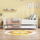 Daybed With Curved Handle Design And Trundle