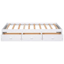 Twin Size Platform Storage Bed with 3 Drawers,White
