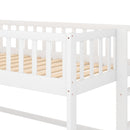 Twin Size Low Loft Bed with Ladder and Slide,White(OLD SKU:WF196418AAK)
