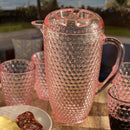 Diamond Cut Unbreakable Plastic Water Pitcher With Lid