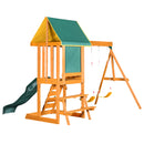 Children's Playset 3 In 1 With Slide, Swings, And Climber