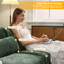 Stylish Sofa With Ottoman And Lumbar Pillows, Ergonomic Design