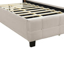 Upholstered Platform Bed With LED Frame, With Trundle And 2 Drawers