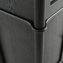 Vintage Display Cabinet With Double Glass Doors, Traditional Style For Collectibles, Ash Wood Veneer, 73.25" Tall - Black / Natural