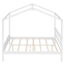 Full Size Wood House Bed with Storage Space, White (OLD SKU :LP000002AAK)