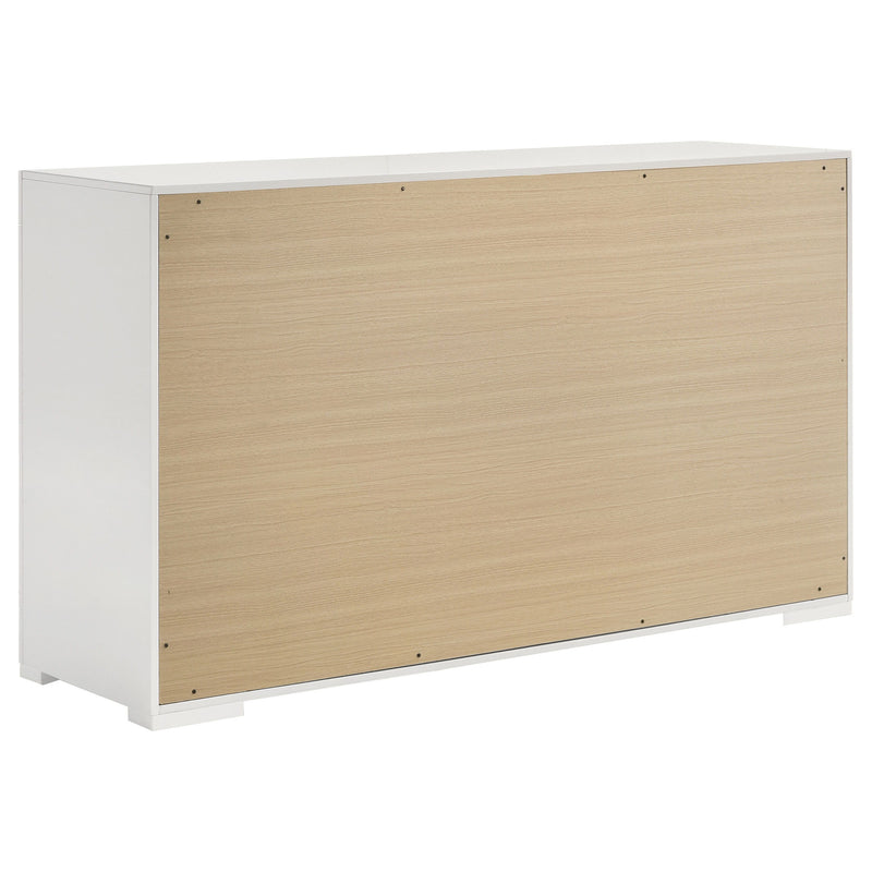 Ives - 6-Drawer Dresser Cabinet - White High Gloss