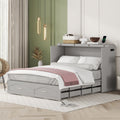 Murphy Wall Bed With Drawer And A Set Of Sockets & USB Ports, Pulley Structure Design