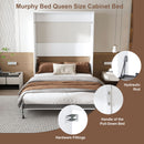 Queen Murphy Bed, Space Saving Design - White