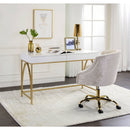 Lightmane - Writing Desk Same Ac00900) - White High Gloss & Gold