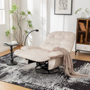 Modern Swivel Gliding Recliner Chair With Rocking Function And Phone Holder, Large Comfortable