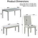 Dining Table Set With Crystal Decoration And Upholstered Chairs