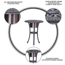 Outdoor Patio Aluminum Round Bistro Table/Side Table With Ice Bucket - Gunmetal