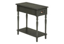 Accent Side Table, 2 Tier, Storage Drawer, Stylish Traditional Design