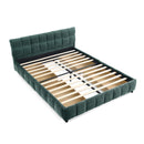 Modern Platform Bed Frame With Thick Chenille Fabric