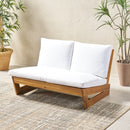 Outdoor Loveseat With Cushions - Teak