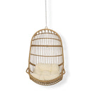 Rustic Hanging Basket Chair With Cushion