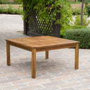 Perla - Rustic Square Coffee Table With Block Legs