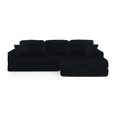 Modern Minimalist L Shape Modular Sectional Sofa, Corduroy Couch