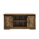 Farmhouse Sliding X Barn Door TV Stand