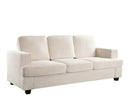 Modern Sofa, Comfortable 3 Seater Couch With Deep Seating, Loose Back Cushions, Wide Arms