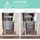 Pressure Mounted Baby Gate For Stairs - White