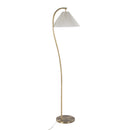 Cassis - Glam / Art Deco Floor Lamp Pleated - Gold / White