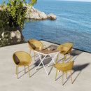 2 Piece Durable Single Chair With Mesh Hollow Out Design