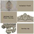 Sorina - Loveseat - Velvet, Fabric & Antique Gold Finish - Atlantic Fine Furniture Inc