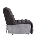 Okzuil - Recliner - 2-Tone Gray Top Grain Leather & Aluminum - Atlantic Fine Furniture Inc