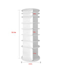 8 Tier Rotating Shoe Rack Tower, 360 Degree Spinning Shoe Organizer And Storage Carousel For Closet Or Entryway - White