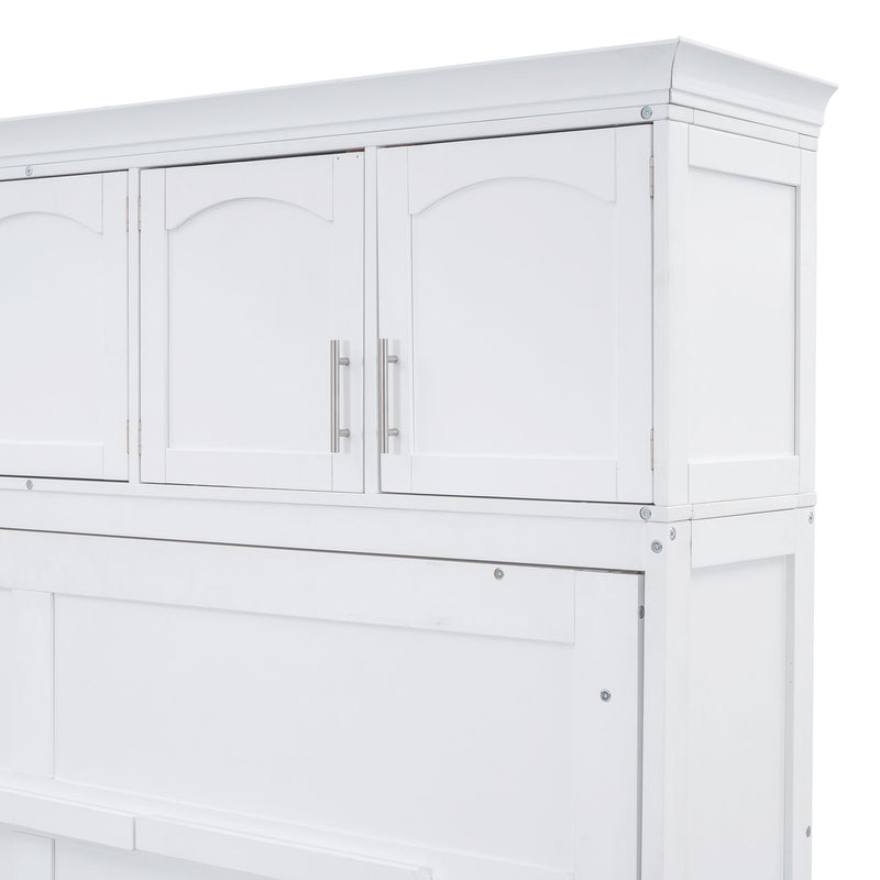 Murphy Modern Bed With Top Cabinets For Space Saving And Comfort