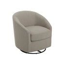 Contemporary Swivel Glider Chair With 360 Degree Rotation