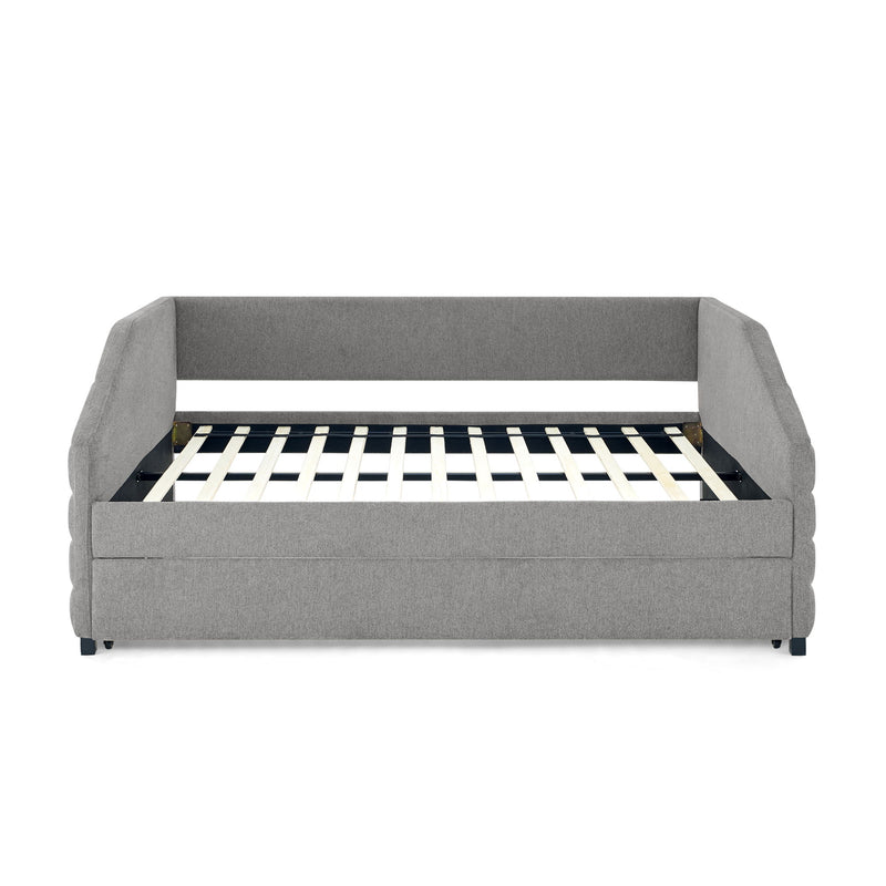 Elegant Daybed With Trundle Upholstered Tufted Sofa Bed