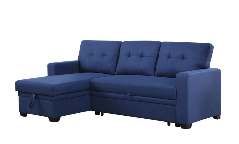 Upholstered Pull Out Sectional Sofa With Chaise