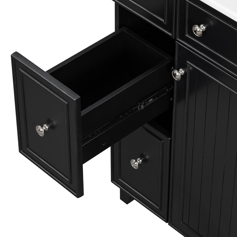Bathroom Vanity Cabinet With Sink - Black