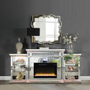 Noralie - Fireplace - Mirrored & Faux Diamonds - Atlantic Fine Furniture Inc