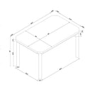 Magaly - Bar Table With Marbled Top Detail And Scalloped Edges - Dark Gray