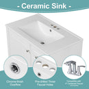 Freestanding Bathroom Vanity With Sink, Soft Close Door, 3 Drawers