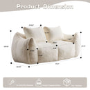 Giant Bean Bag Couch, Ultra Soft Fluffy Loveseat For Living Room