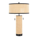 Cylinder - Rattan Contemporary Rattan Table Lamp