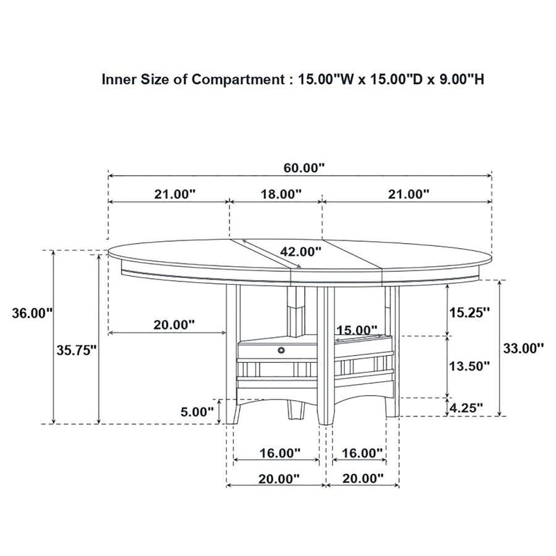 Lavon - Oval Extension Counter Dining Table - Light Chestnut