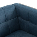 Contemporary Club Chair With Button Tufted Waffle Stitch
