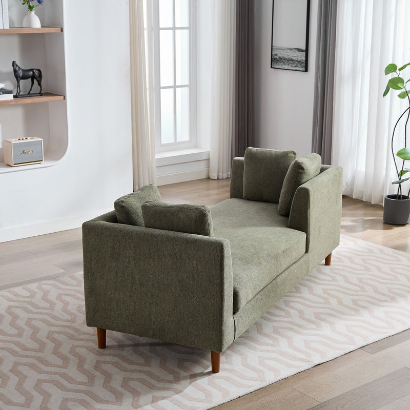 Wide Modern Double Sided Upholstered Chaise Lounge