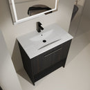 Modern Bathroom Vanity With Ceramic Sink, Freestanding Cabinet, Soft Closing Doors