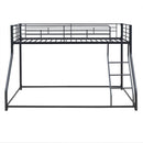 Metal Floor Bunk Bed With Sloped Ladder, Space Saving Design