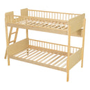Bunk Bed With 3 Storage Shelves, Adjustable Ladder Left Or Right
